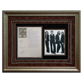 Historic Beatles Collectible: Beatles Signed "Something" Handwritten Lyrics