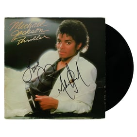 Michael Jackson Signed Historic "Thriller" Album with Heartfelt Inscription