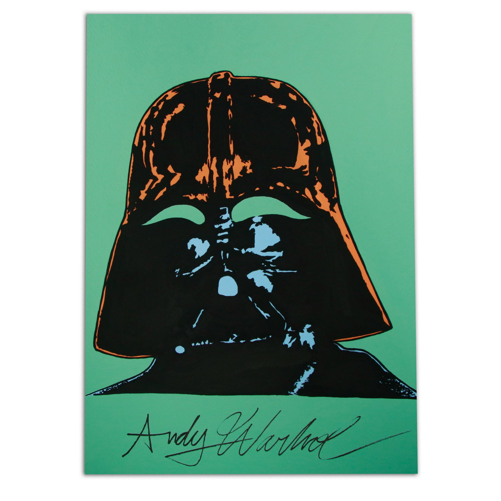 Andy Warhol-Inspired Mixed Media on Paper - "Darth Vader Helmet" (1 of 11)