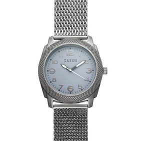 Saxon Men's Watch – 45mm Gray Steel Design