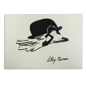 LeRoy Neiman Mixed Media Watercolor – Elegance Intertwined with Mystery