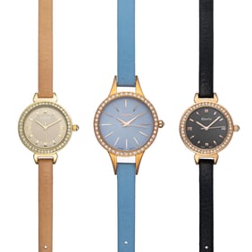 Set of 3 Watches – Ladies Crystal Bezel Collection