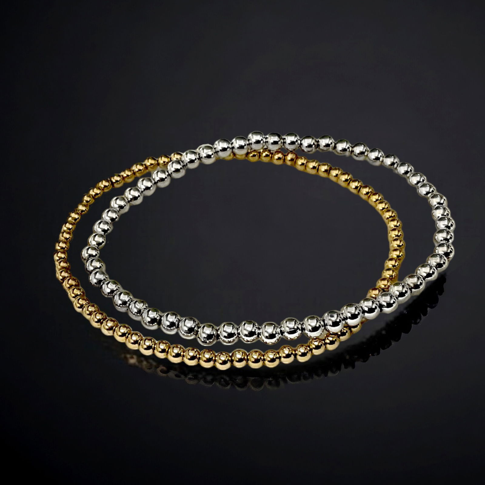 14K Gold & Sterling Silver Bracelet Set – 7.5" (1 of 1)