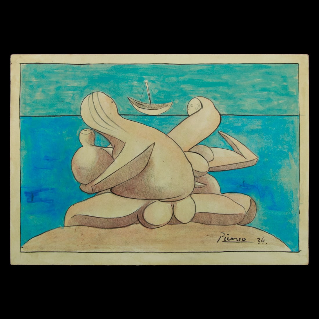 Pablo Picasso Mixed Media Artwork, Forensically Authenticated (1 of 10)