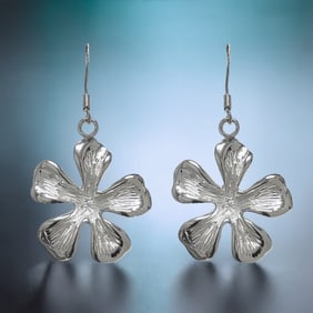 Elegant Starburst Sterling Silver Earrings