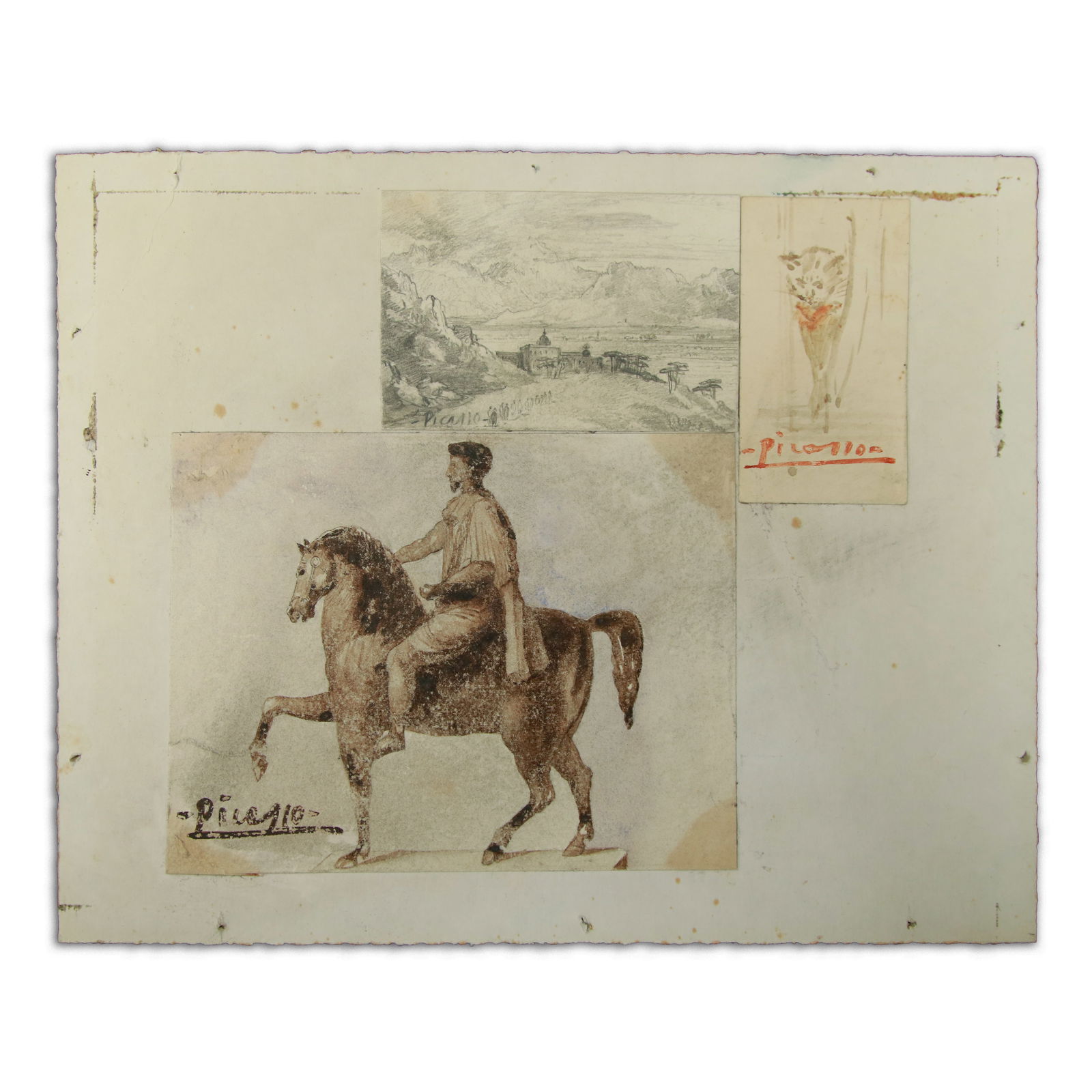 Unique Trio of Picasso Artworks on a Single Board (1 of 15)