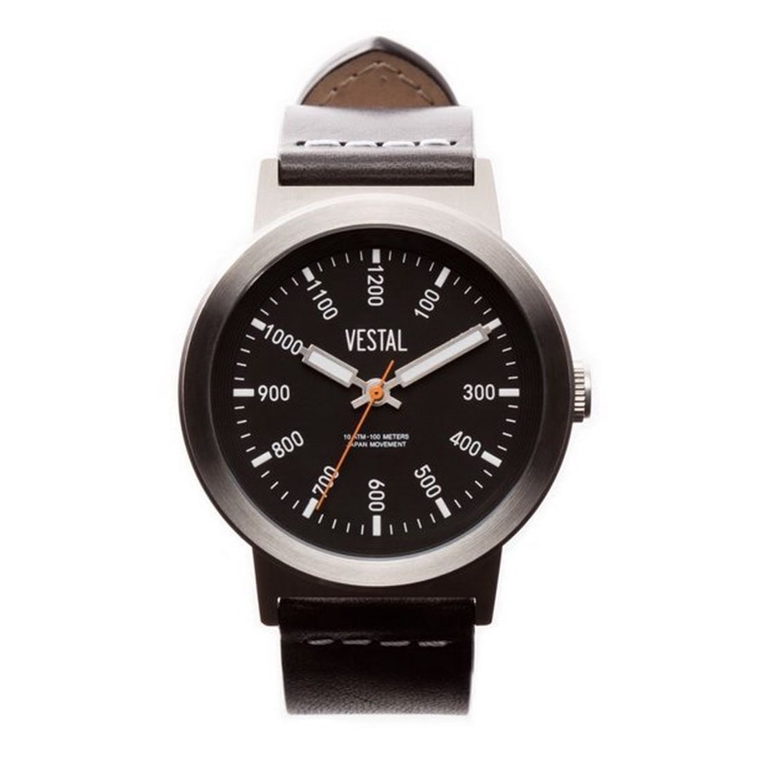 Vestal Unisex Retrofocus Analog Quartz Watch: Vestal Unisex The Retrofocus Quartz Watch, Inspired by Vintage Camera & Lens Designs, Domed Hardened Mineral Lens Coated with Anti-Reflective Material, a 3-piece case. Thick Italian Leather Strap with