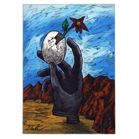 Salvador Dalí Mixed Media on Heavy Card Stock