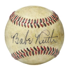 Forensically Authenticated Babe Ruth Signed Reach Baseball