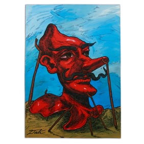 Salvador Dali Mixed Media on Heavy Card Stock