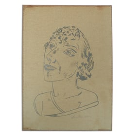 Max Beckmann Pencil and Graphite Drawing