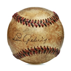Forensically Authenticated Lou Gehrig Signed Reach Baseball