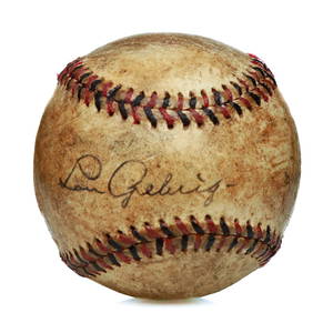 Forensically Authenticated Lou Gehrig Signed Reach Baseball