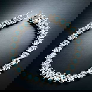 Sky Blue Topaz Gemstone Bracelet set in Sterling Silver - Size 7.25": Product Details Item: Bracelet Metal: Sterling Silver Gemstone: Sky Blue Topaz Approximate Measurements: 7.25" X 7.9 mm Ring Size: Not Applicable Chain Length: Not Applicable Chain Metal: