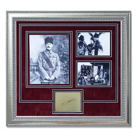 Mustafa Kemal Atatürk Signed Document Cut