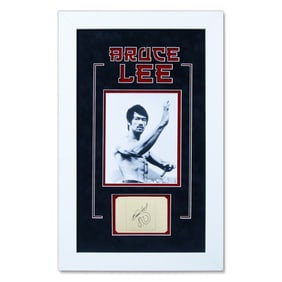 Forensically Authenticated Bruce Lee Autograph and Drawing