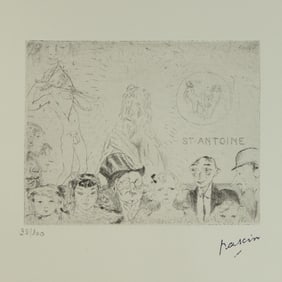 Jules Pascin Limited Edition Print, "Tentation de St. Antoine" (1915)
