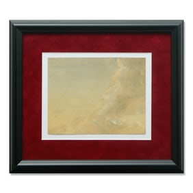 J.M.W. Turner, "Study of Clouds" Watercolor on Heavy Paper