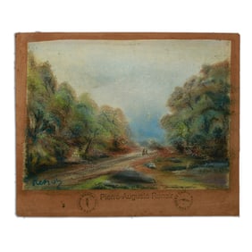 Pierre-Auguste Renoir Mixed Media on Paper, "Pathway Through the Trees"