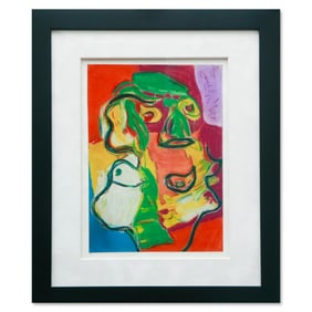 Karel Appel Gouache on Paper from the D'Haese Collection