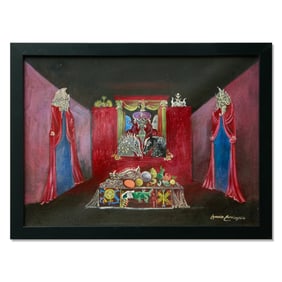 Leonora Carrington Oil on Canvas - "Gypsy Feast Room"