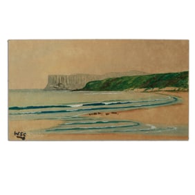 Sir Winston Spencer Churchill "Fair Head, Ballycastle" - Watercolor on Paper Board