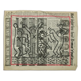 Keith Haring Newspaper Art from the D'Haese Collection
