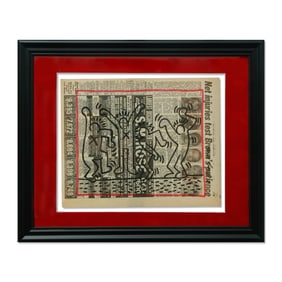 Keith Haring Newspaper Art from the D'Haese Collection
