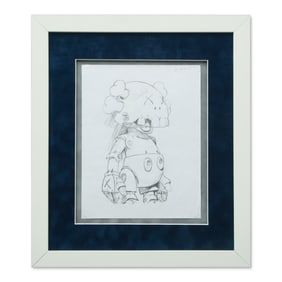 KAWS (Brian Donnelly) Robotic Character Drawing