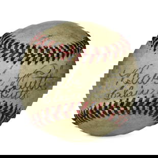 Forensically Authenticated Babe Ruth and Claire Ruth Signed Reach Baseball: Title: Forensically Authenticated Babe Ruth and Claire Ruth Signed Reach Baseball Description: We are privileged to present an exceptional artifact that captures the personal side of one of baseball's