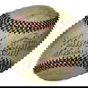 Babe Ruth & Claire Ruth Signed Reach Baseball, Forensically Authenticated: Title: Forensically Authenticated Babe Ruth and Claire Ruth Signed Reach Baseball Description: We are privileged to present an exceptional artifact that captures the personal side of one of baseball's