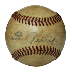 Forensically Authenticated Lou Gehrig Signed Reach Baseball