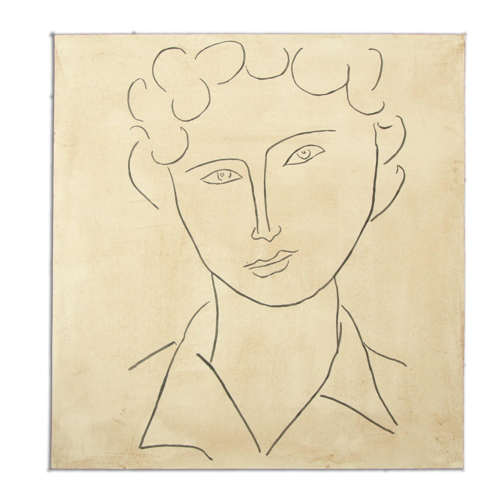 Henri Matisse Watercolor Drawing on Heavy Card Stock (Style of) (1 of 12)