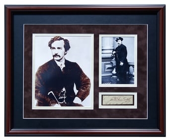 Forensically Authenticated John Wilkes Booth Signed Document Cut
