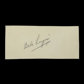 Bela Lugosi Signed Document Cut