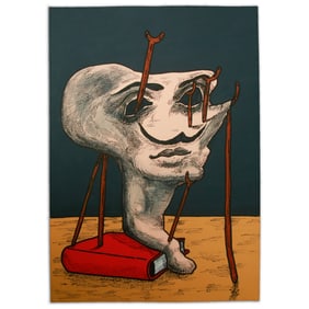 Salvador Dali Mixed Media on Heavy Card Stock (style of)