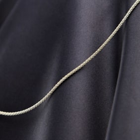 Elegant Italian Sterling Silver Popcorn Chain - 18"