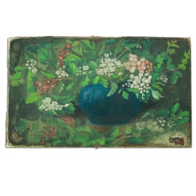 Sir Winston S. Churchill, "Potted Plant with Fallen Flowers"