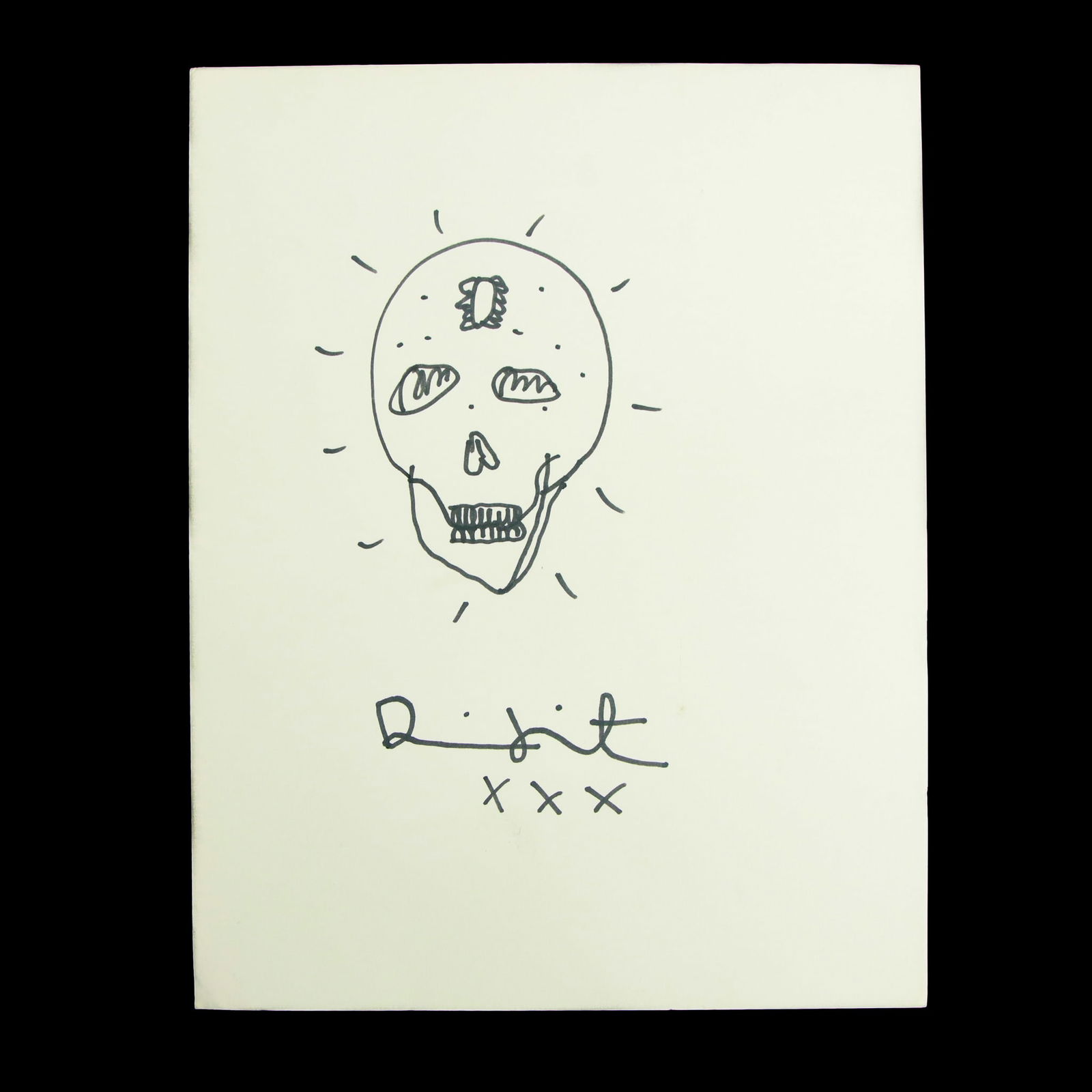 Damien Hirst Skull Drawing with "Skull Star Diamond" (1 of 5)