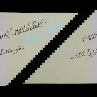 Babe Ruth and Lou Gehrig Signed Document Cut: Title: Babe Ruth and Lou Gehrig Signed Document Cut Description: We are delighted to offer a truly exceptional piece of baseball history—a forensically authenticated document cut signed by two of th