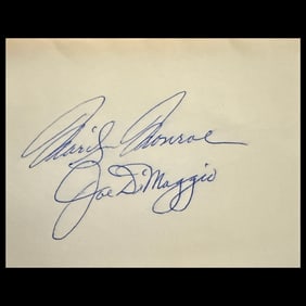 Marilyn Monroe & Joe DiMaggio Signed Document Cut
