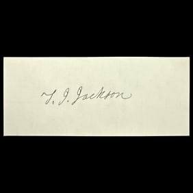 Thomas Jonathan "Stonewall" Jackson Signature on Document Cut