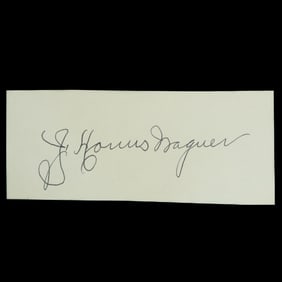 Honus Wagner Signed Document Cut