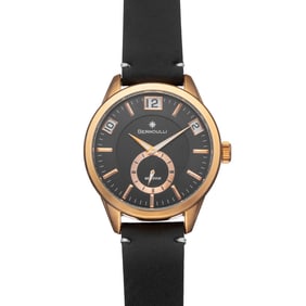 Bernoulli Men's Watch – 43mm Rose Gold Case with Black Dial