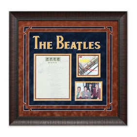 Beatles Signed Handwritten “PS I Love You” Lyrics on Beatles Stationary
