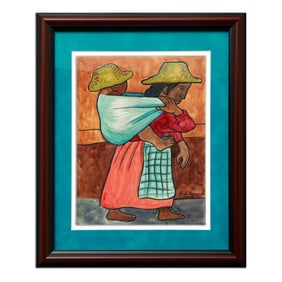 Diego Rivera Mixed Media on Paper