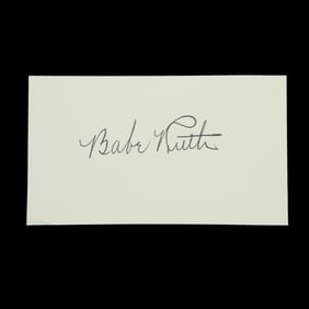 Forensically Authenticated Babe Ruth Signed Document Cut
