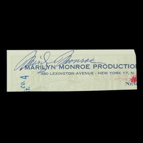 Marilyn Monroe Signed Document Cut
