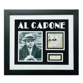 Forensically Authenticated Alphonse Capone Signature on Document Cut