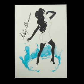 LeRoy Neiman Mixed Media Watercolor – Enchanting Dance of Fire and Elegance